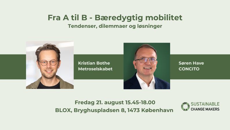 Sustainable Change Makers Event Fra A til B - Bæredygtig mobilitet 210826